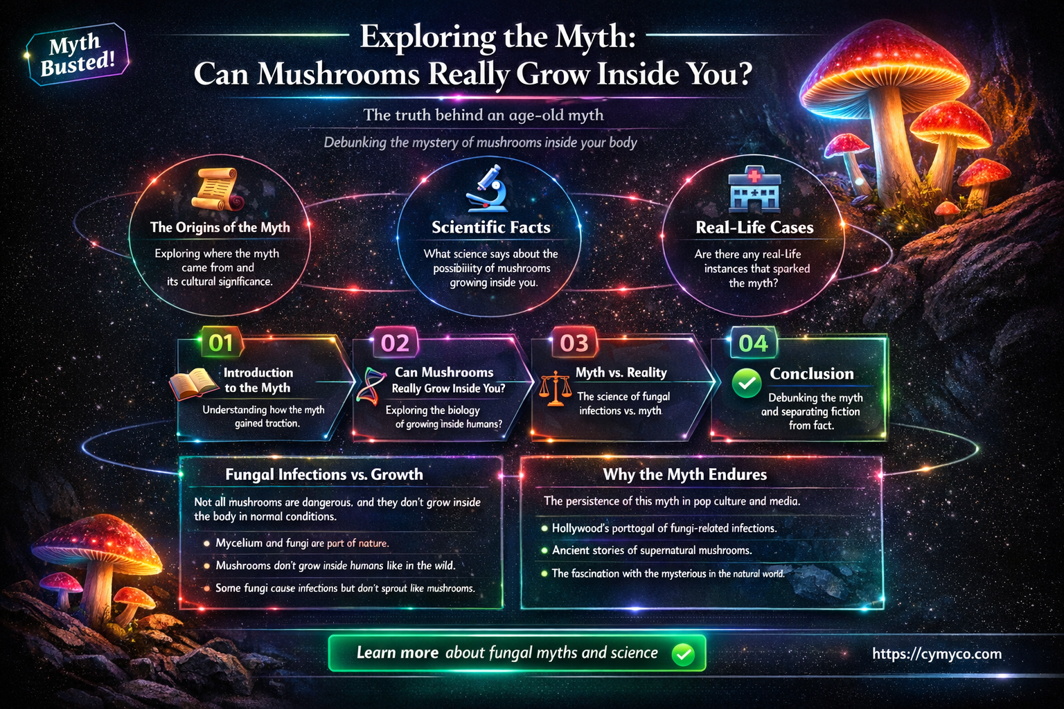 can mushrooms grow in you