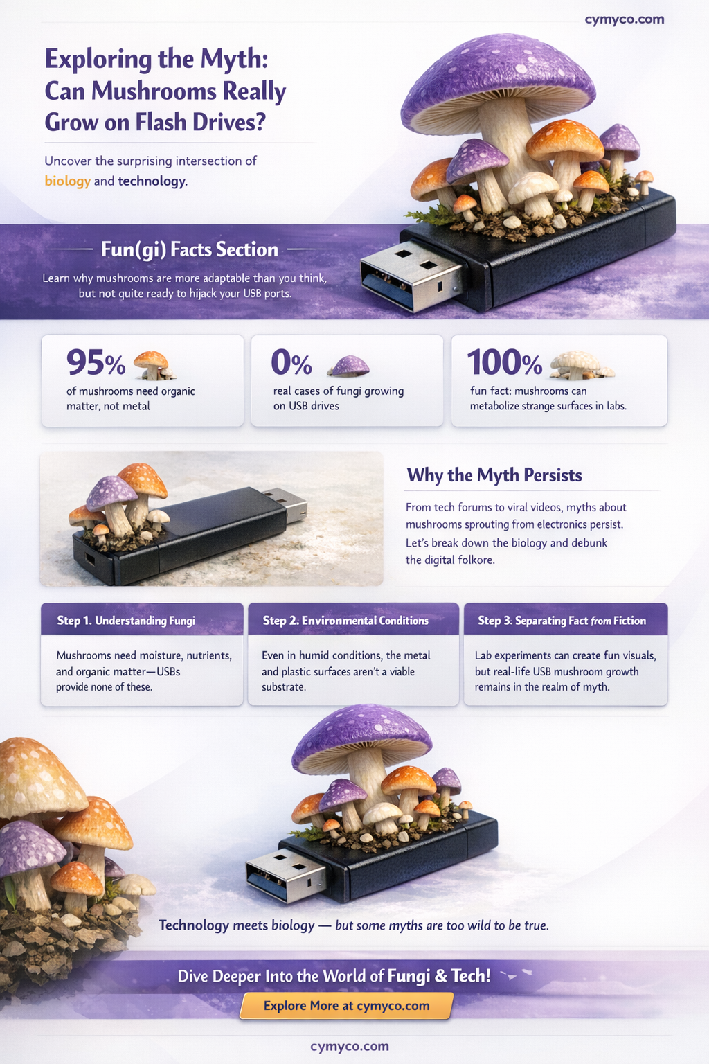 can mushrooms grow on flash