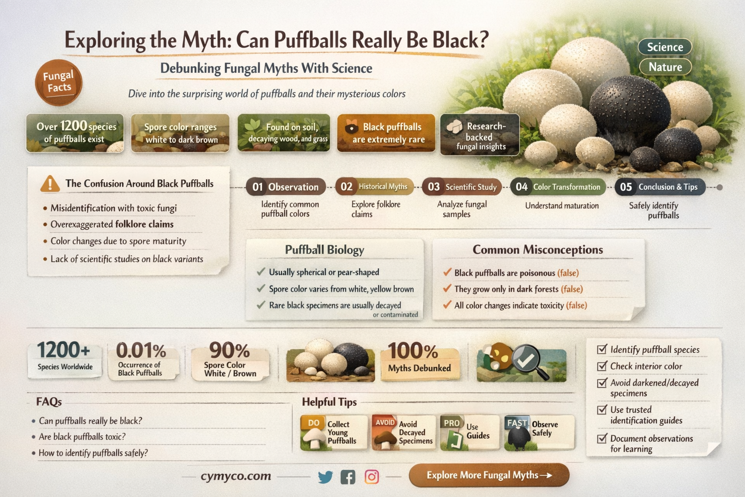 can puffballs be black