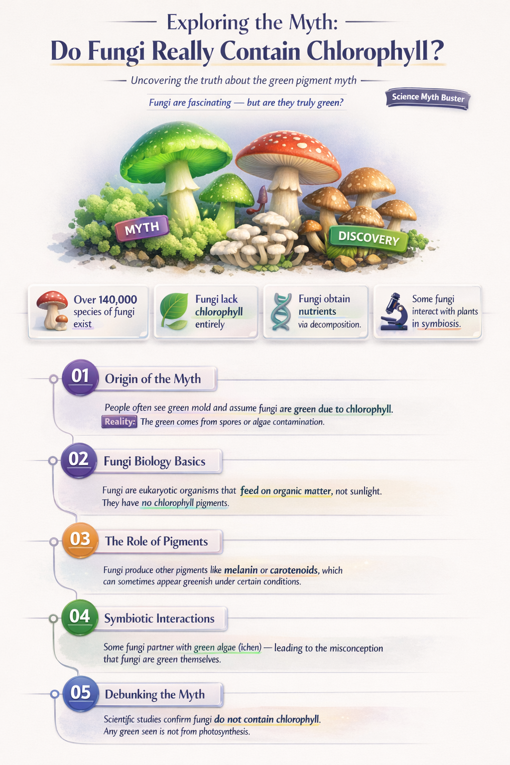 do fungi have chlorophyll