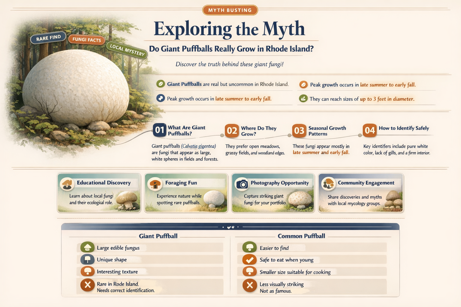 do giant puffballs grow in rhode island