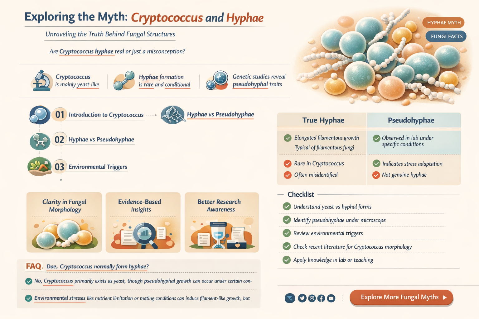 does cryptococcus have hyphae