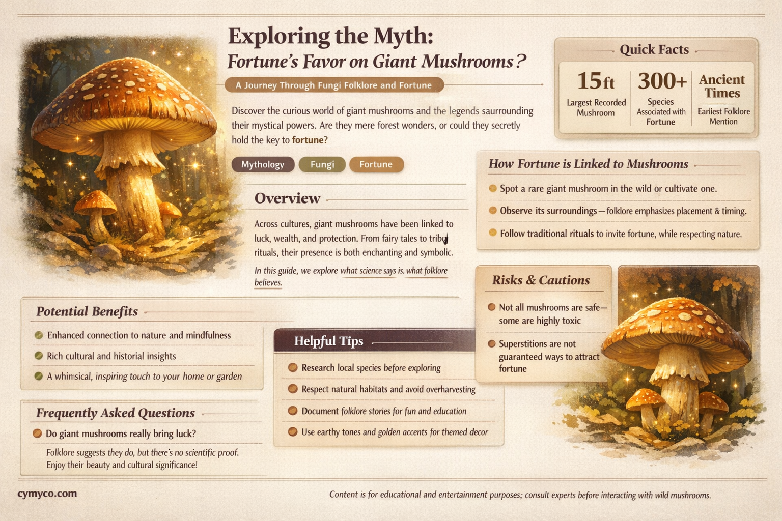 does using fortune on giant mushrooms work