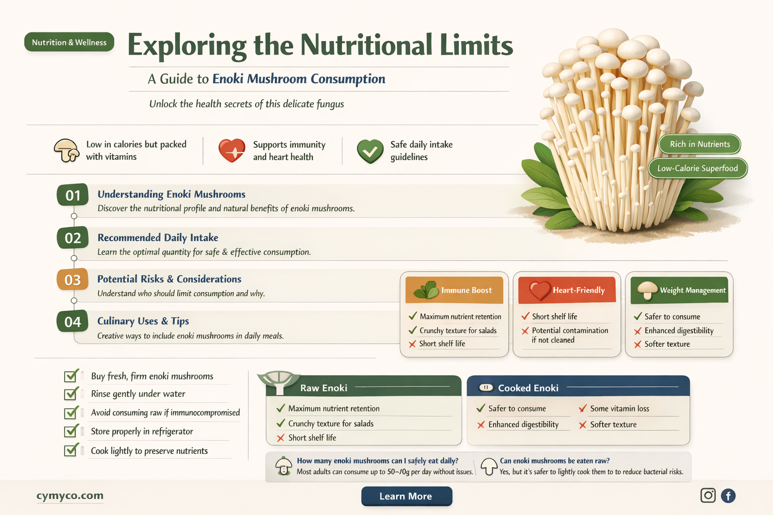 how much enoki can i eat