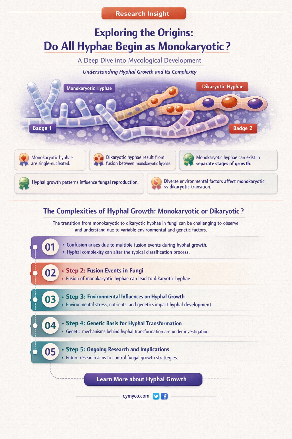 do all hyphae start as monokaryotic hyphae