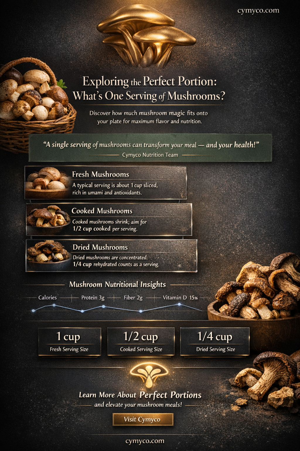 how much is one serving of mushrooms