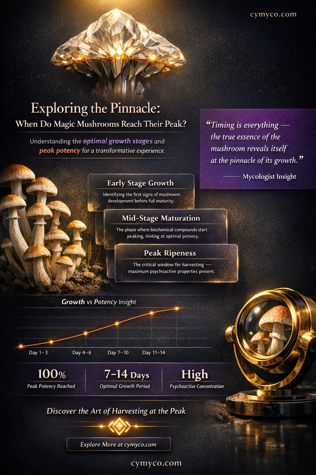 when do magic mushrooms peak