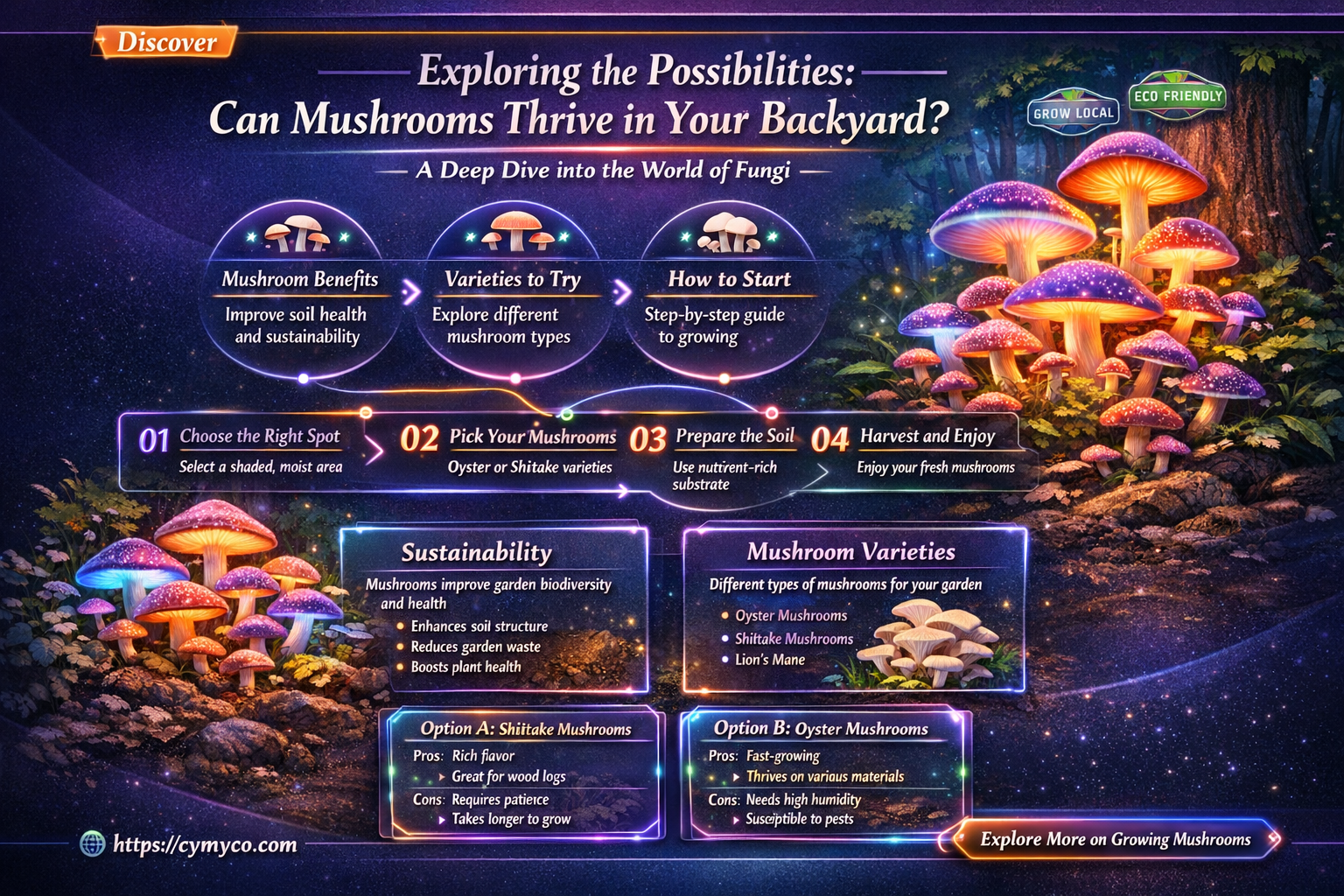 can mushrooms grow in your yard