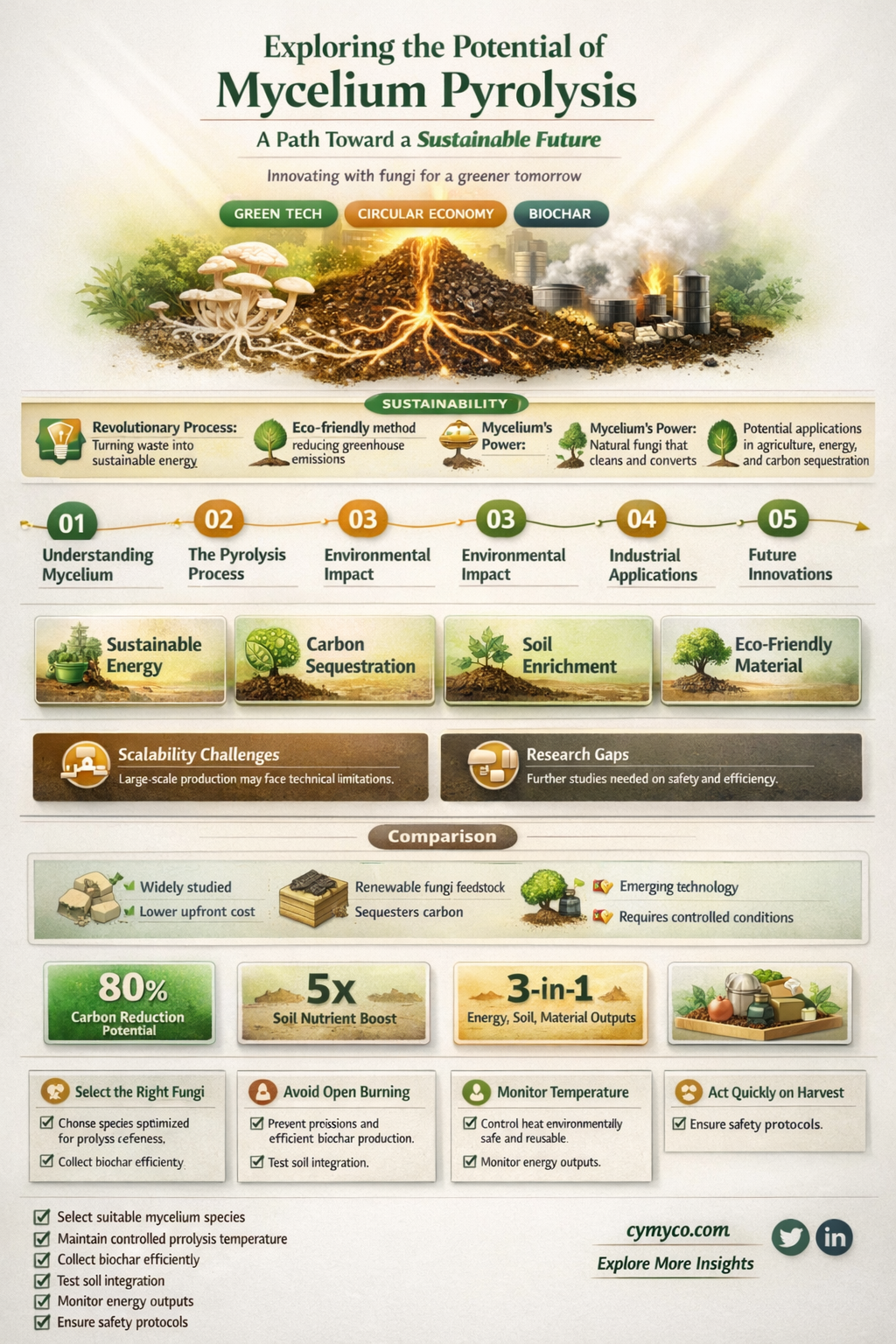 can i pyrolysis mycelium