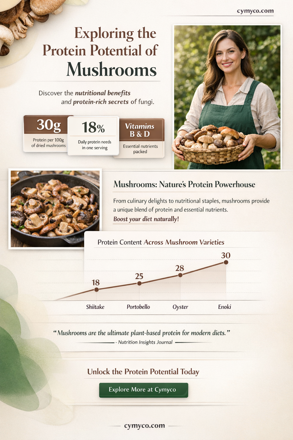 are mushrooms a good source of protein
