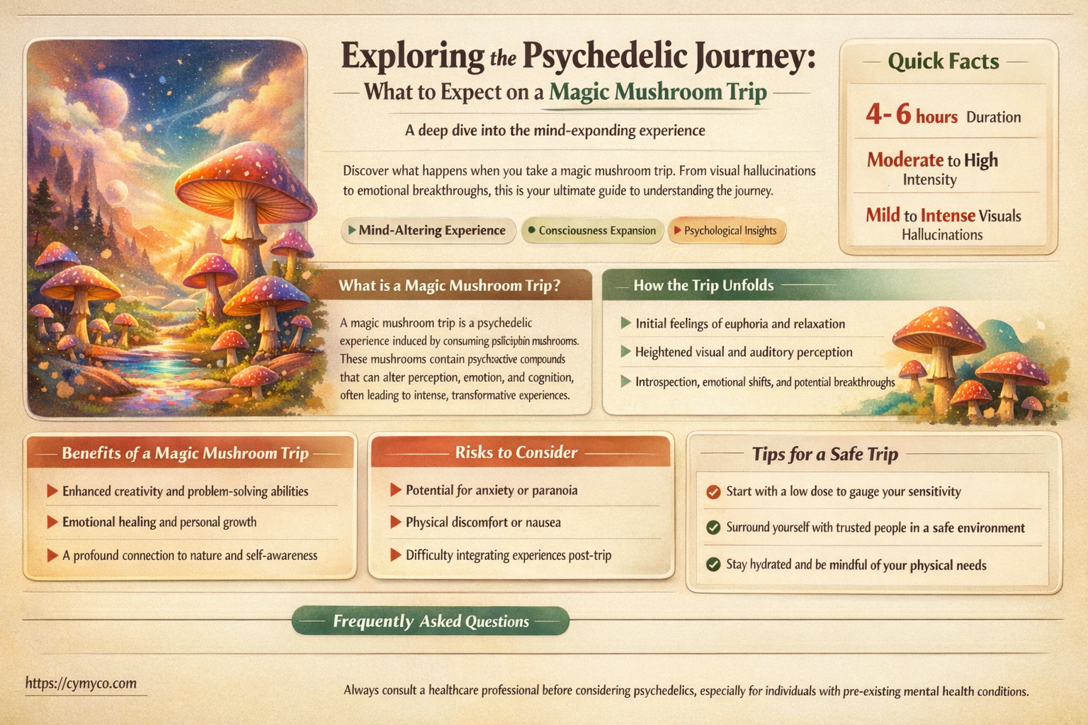 what to expect on a magic mushroom trip