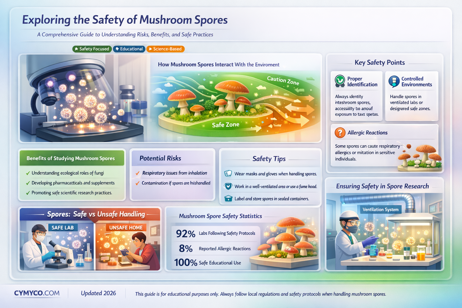 is it safe to get mushroom spores