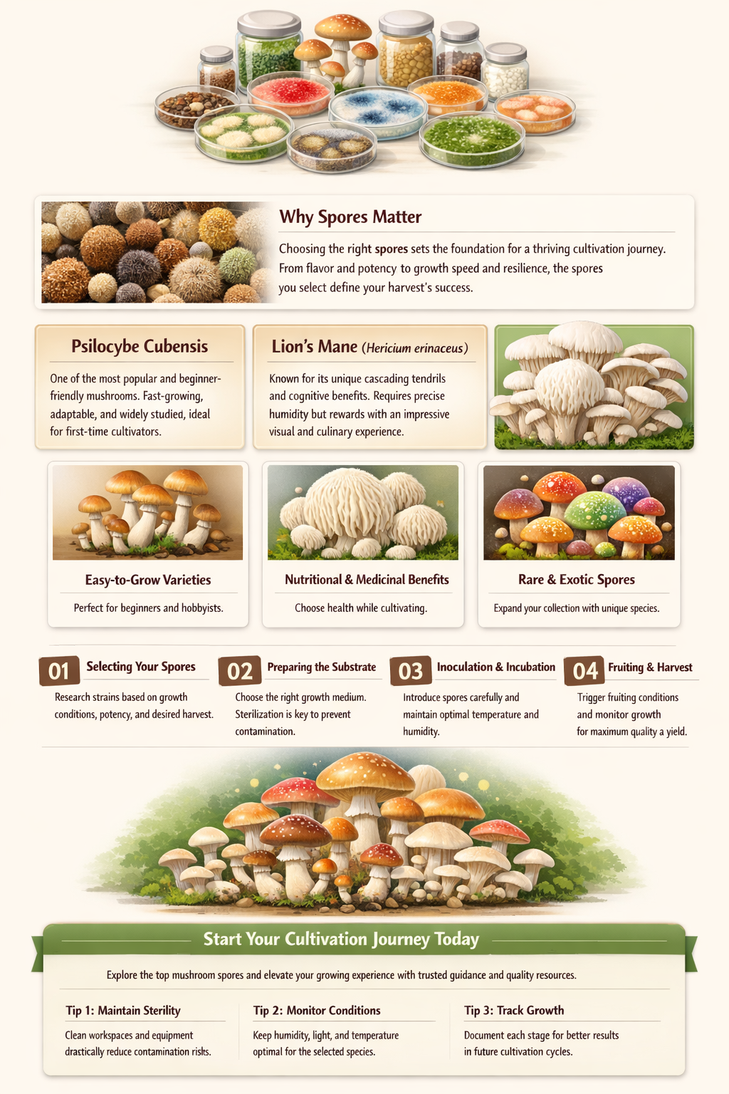 what are the best mushroom spores to buy