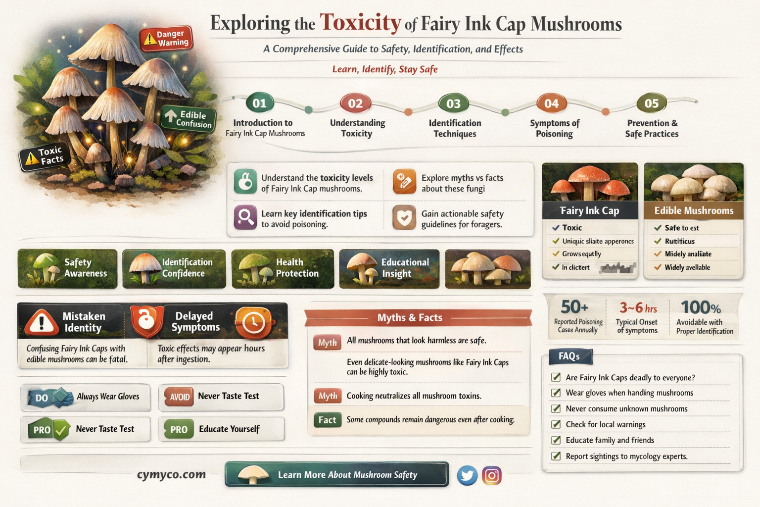 are fairy ink cap mushrooms poisonous