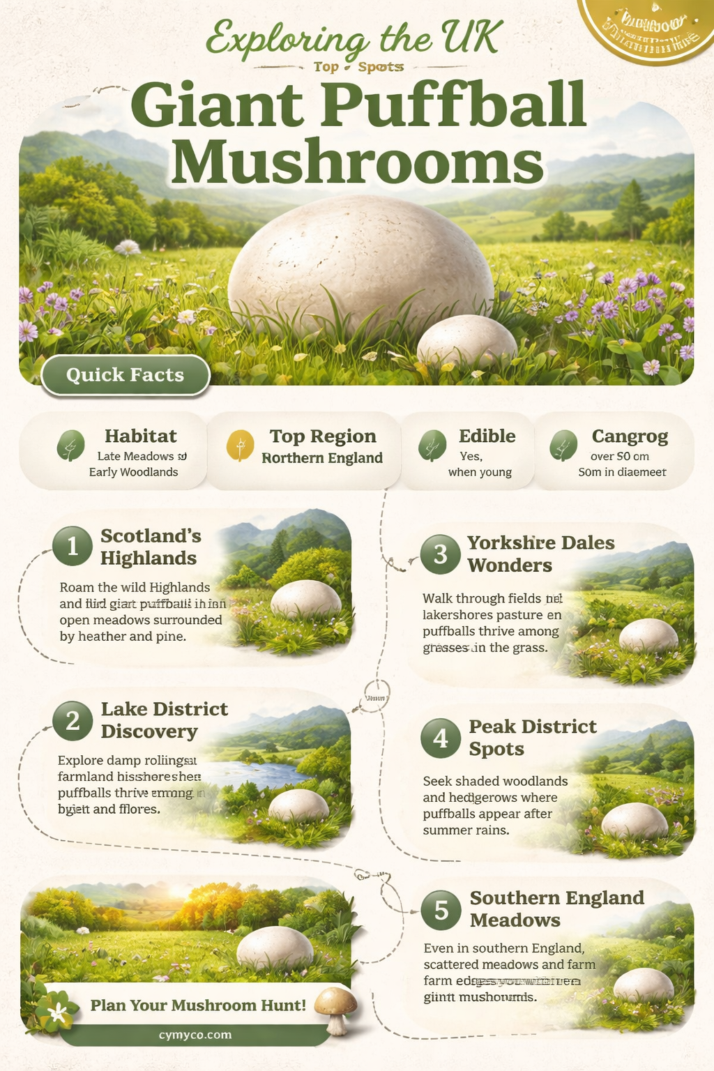where to find giant puffball mushrooms uk