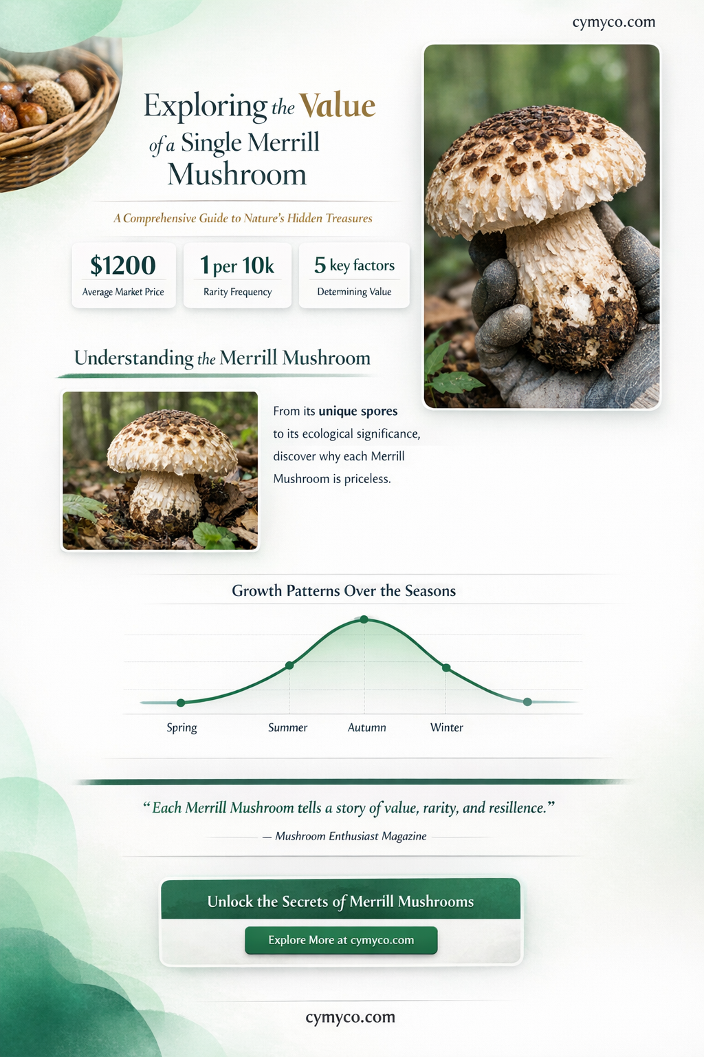 how much is s single merill mushroom witth