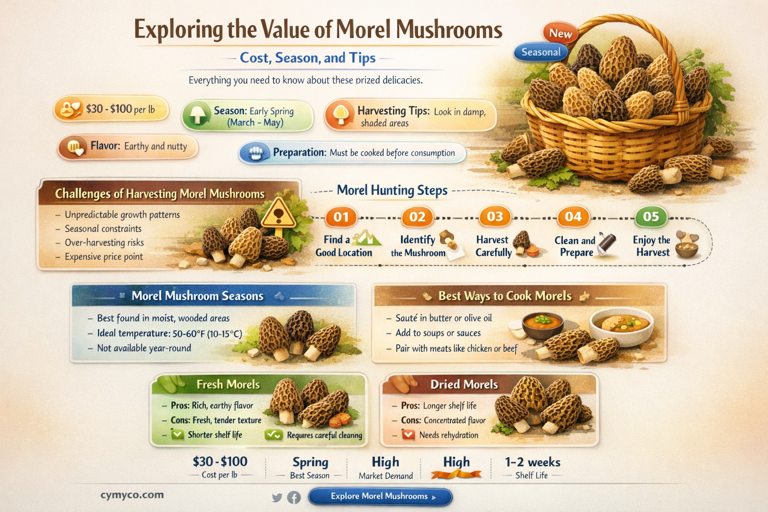 how much is morel mushrooms
