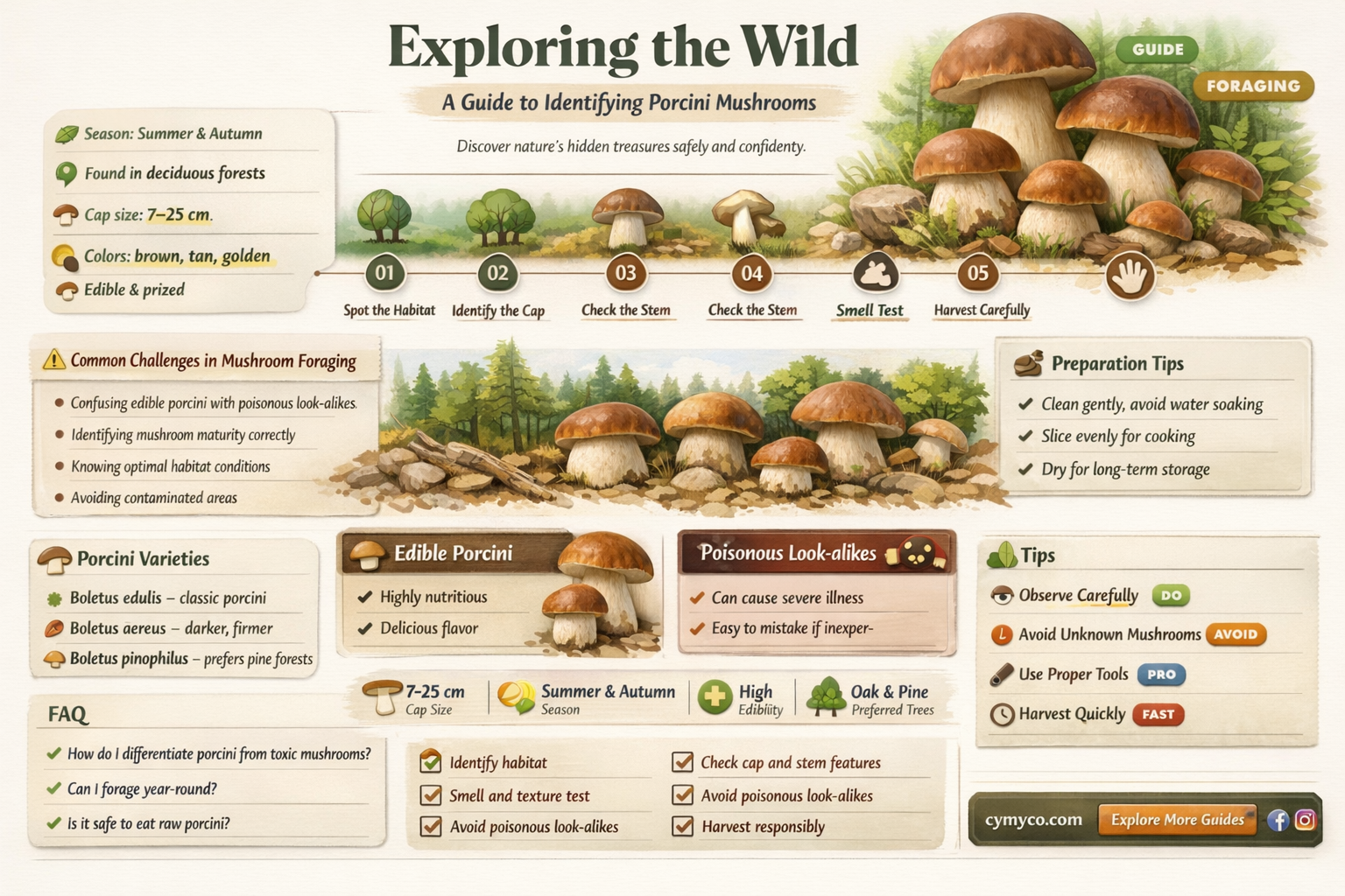 how to identify a porcini
