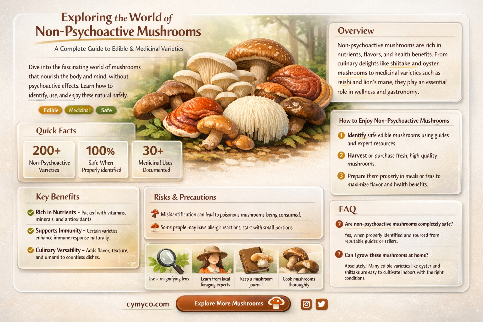 is there mushrooms that dont get u high