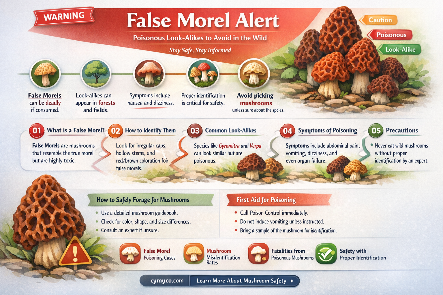what poisonous mushroom looks like a morel