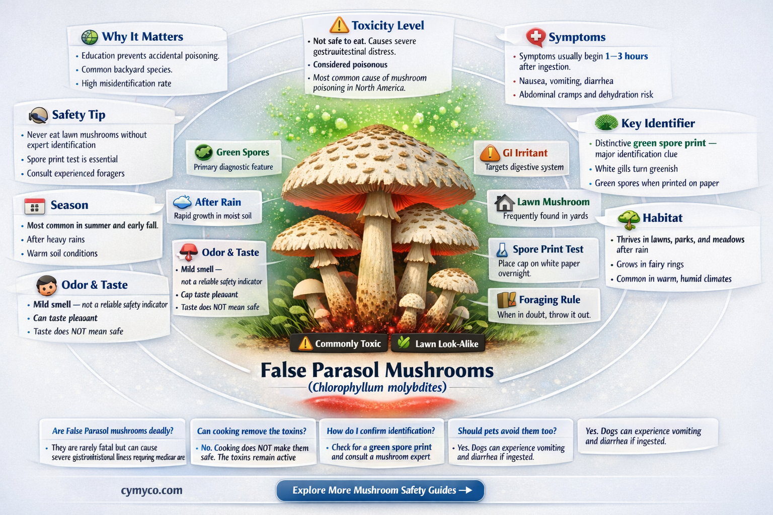 are false parasol mushrooms edible