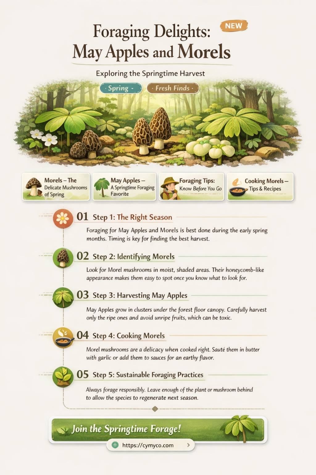 may apples and morels