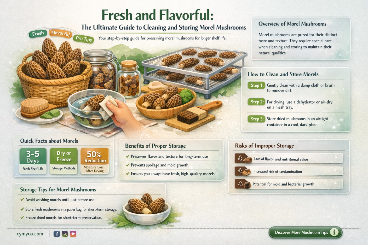 how to clean and store morel mushrooms