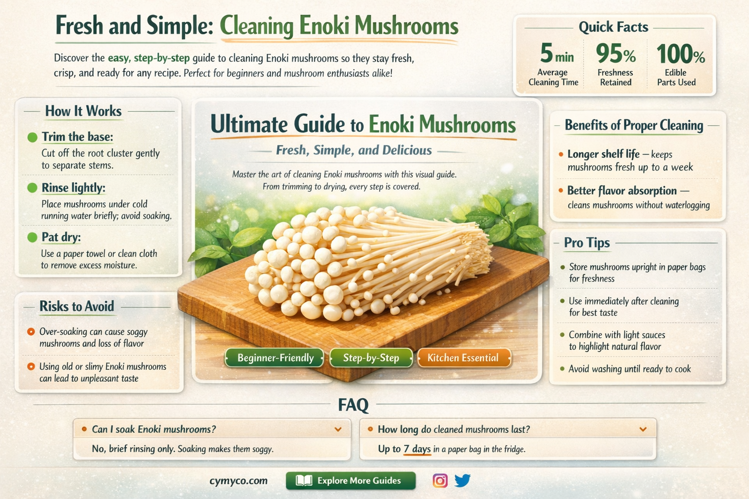 how to clean enoki