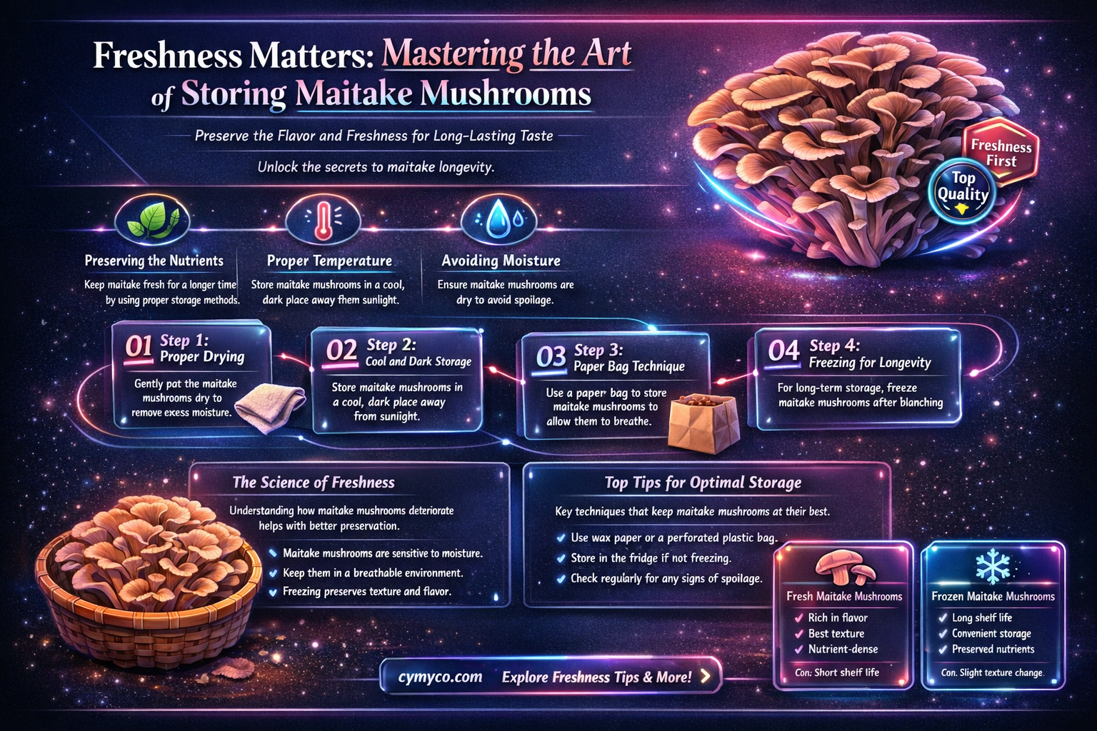 how long does maitake keep in the fridge