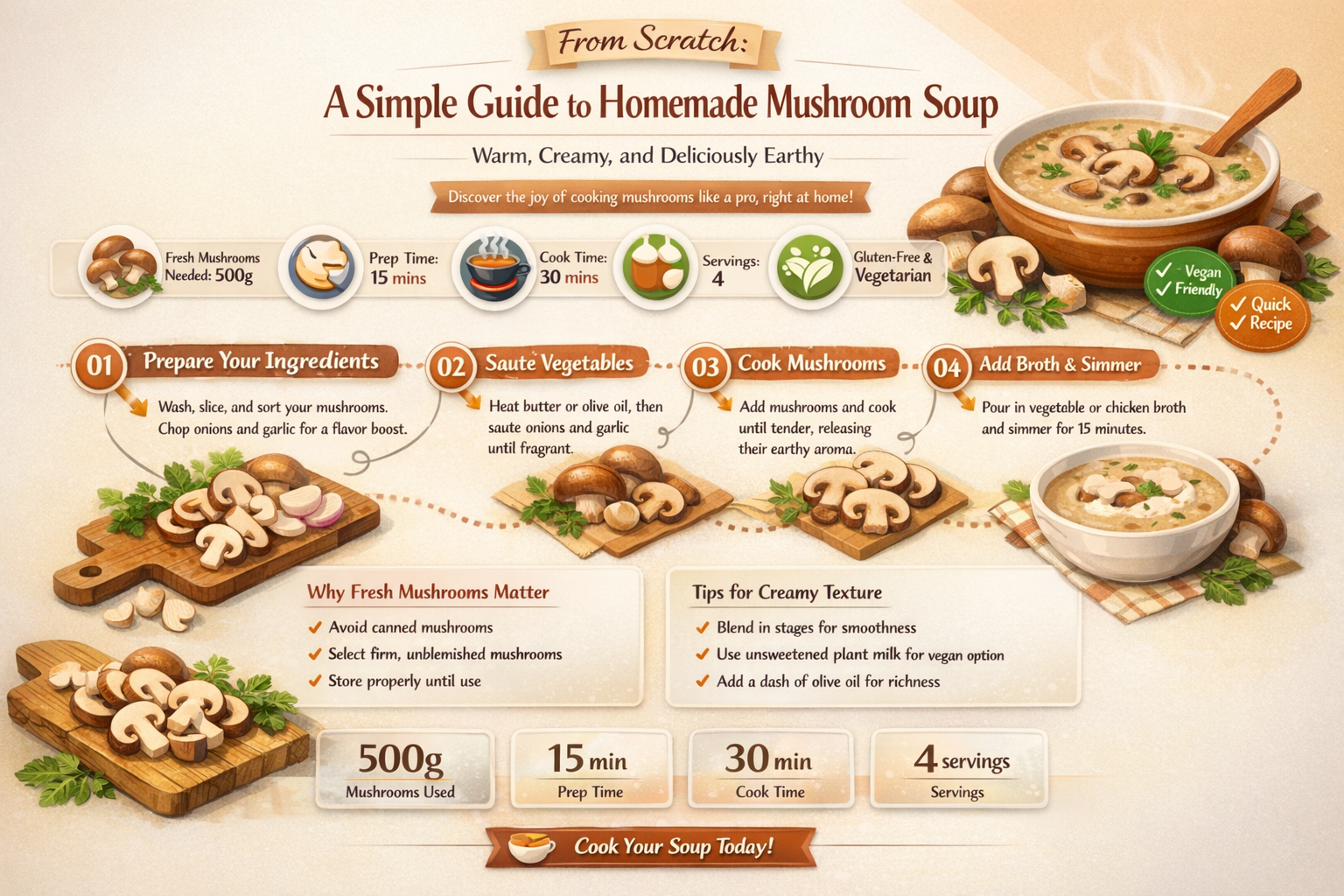 how to make a mushroom soup from scratch