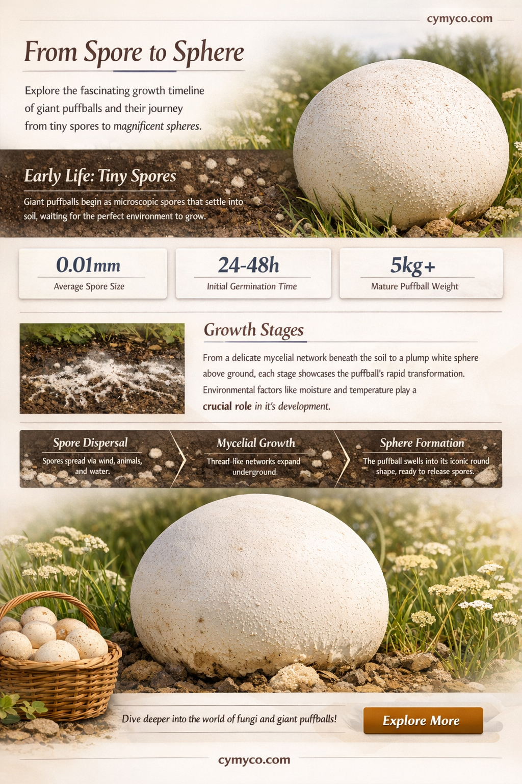 how long do giant puffballs take to grow