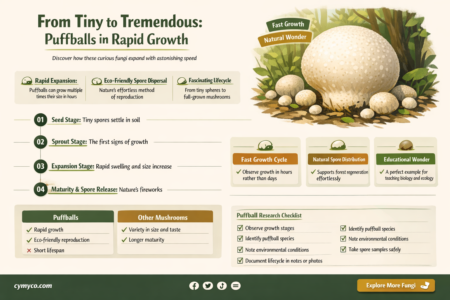 how fast do puffballs grow