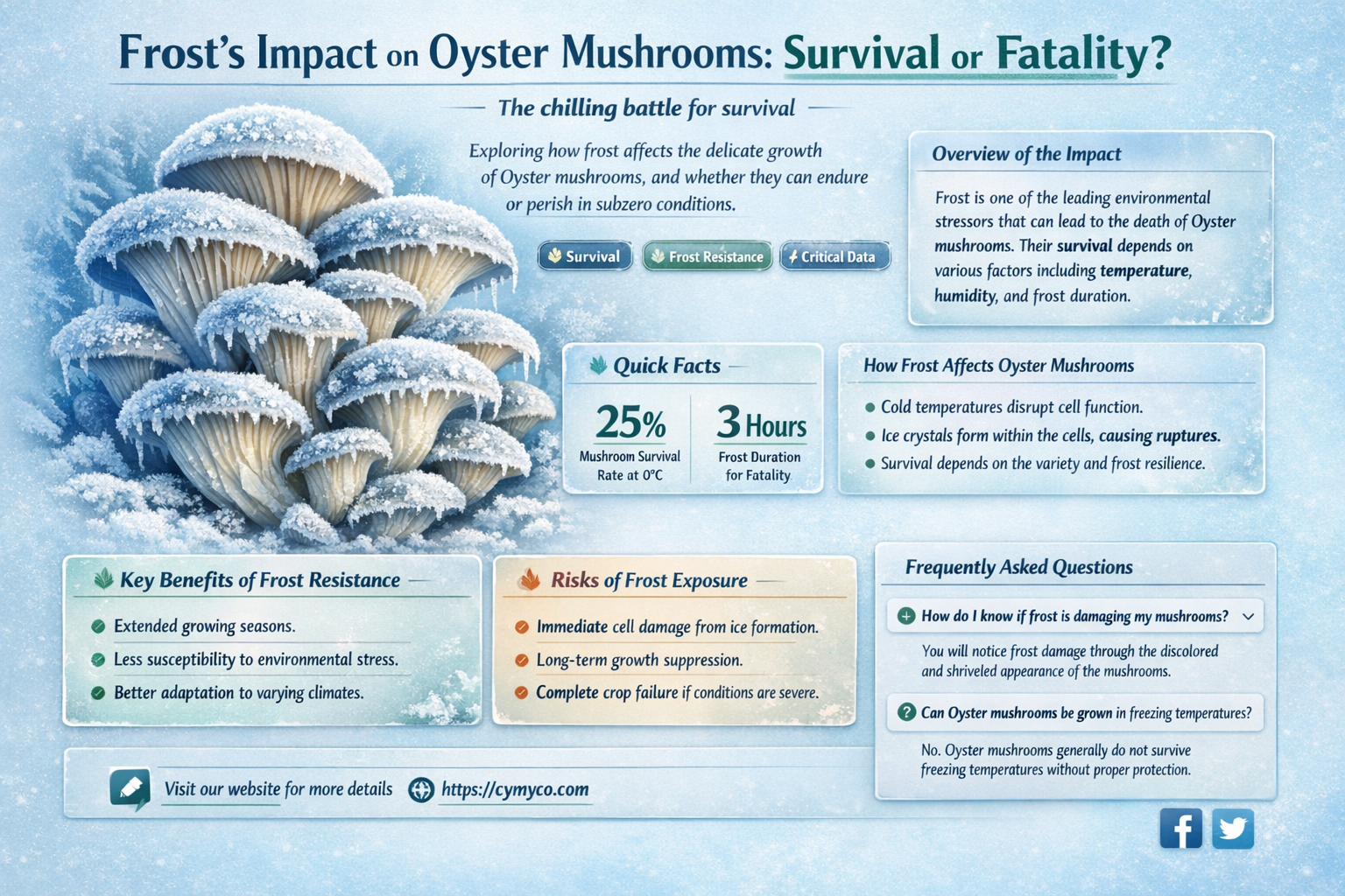 does frost kill oyster mushrooms