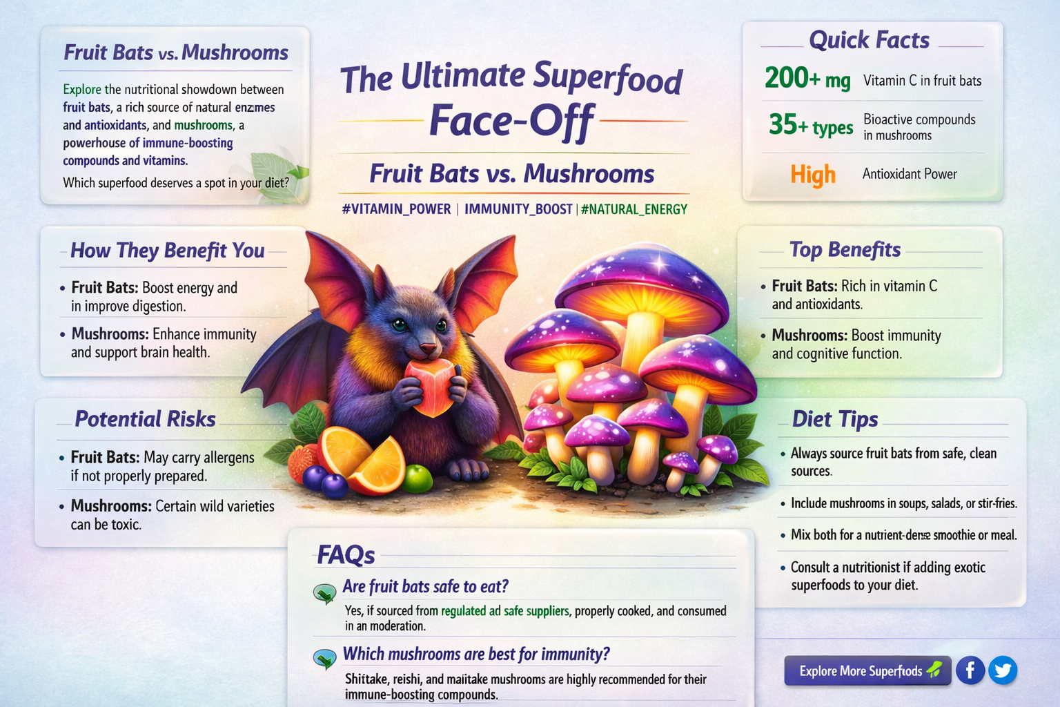 is it better to get fruit bats or mushrooms