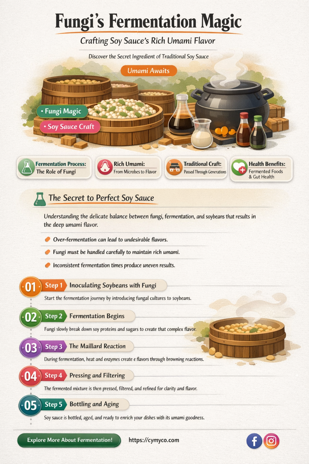 how are fungi used to make soy sauce