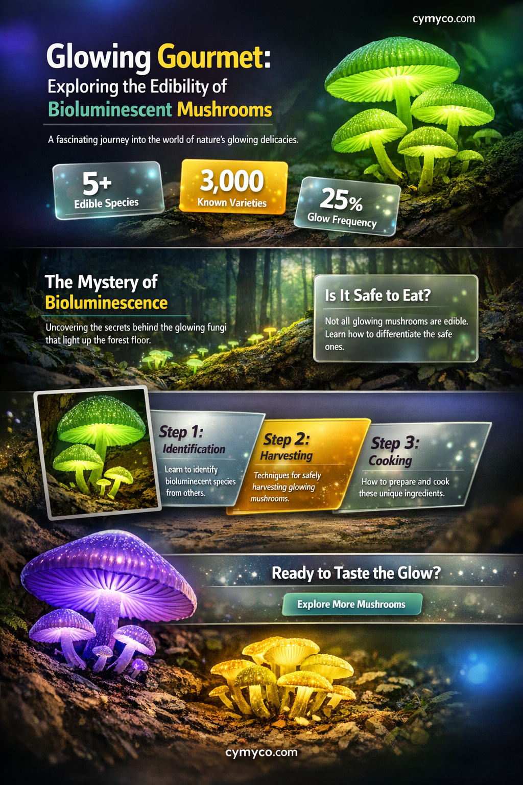 are bioluminescent mushrooms edible