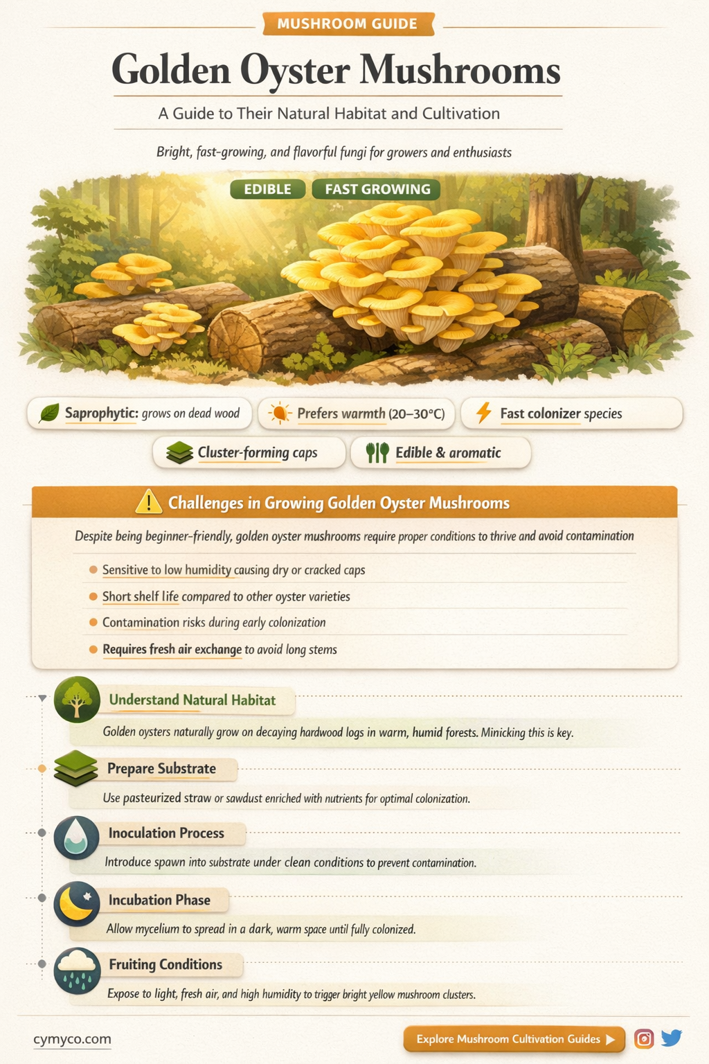 where to find golden oyster mushrooms