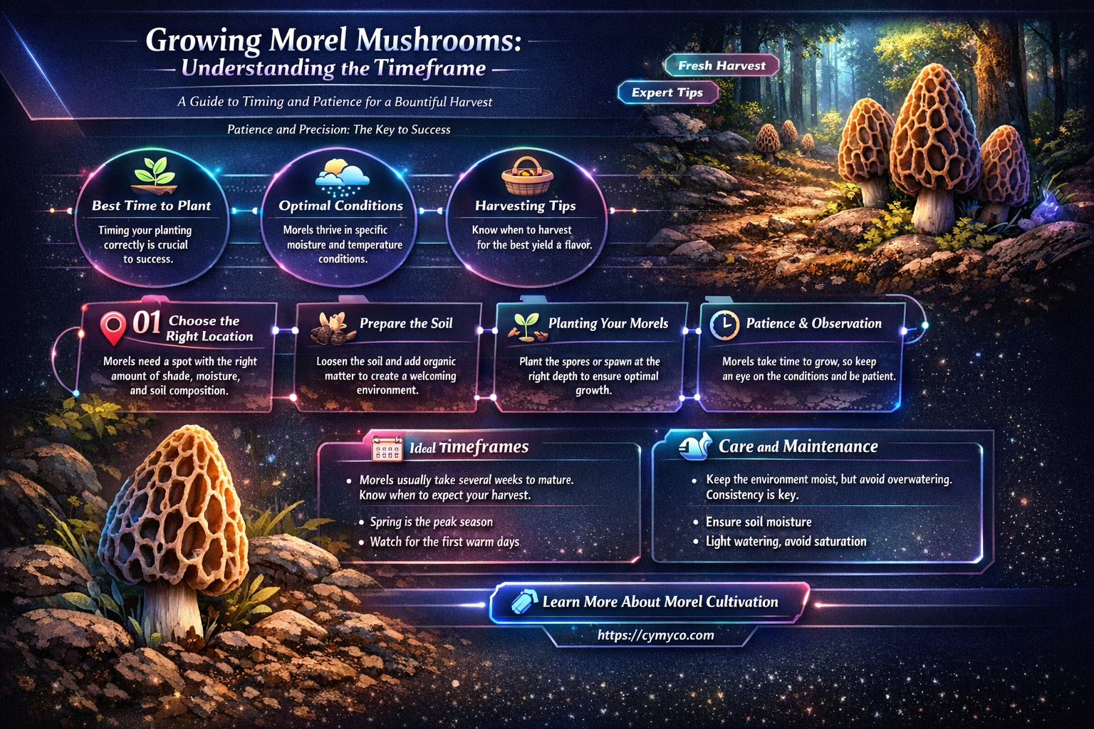 how long does it take to grow morel mushrooms