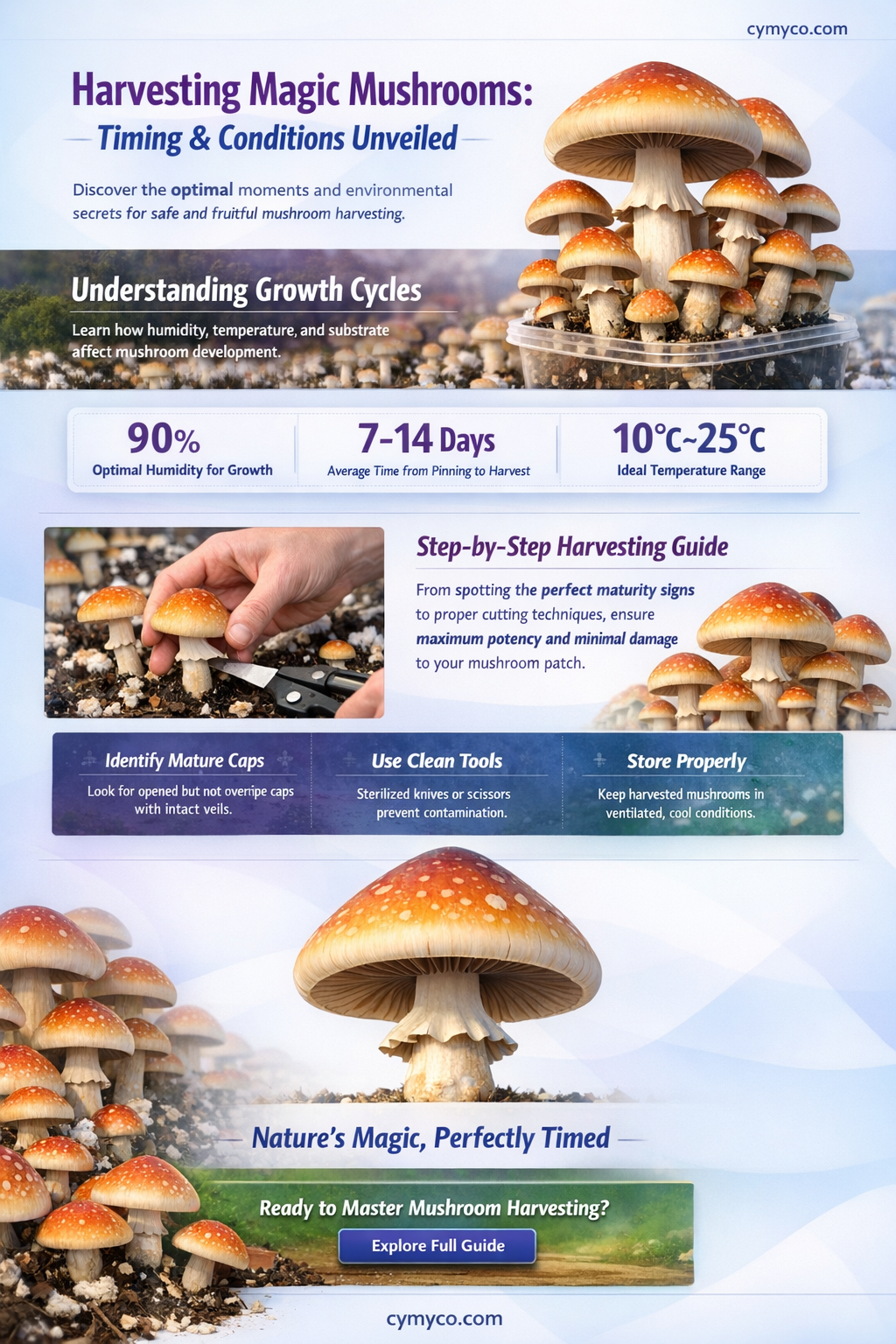 when do you harvest magic mushrooms