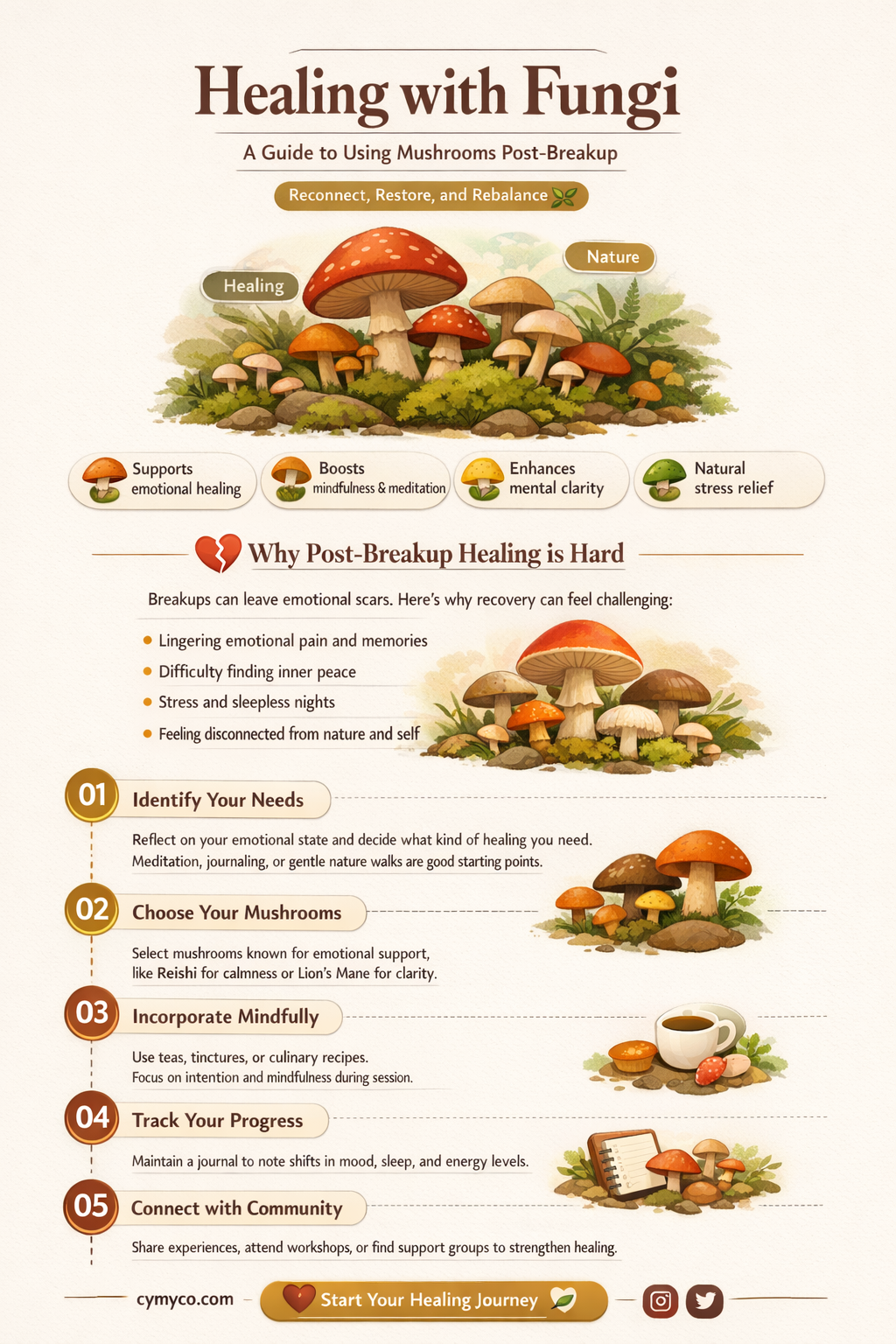 how to use mushrooms to get over a breakup