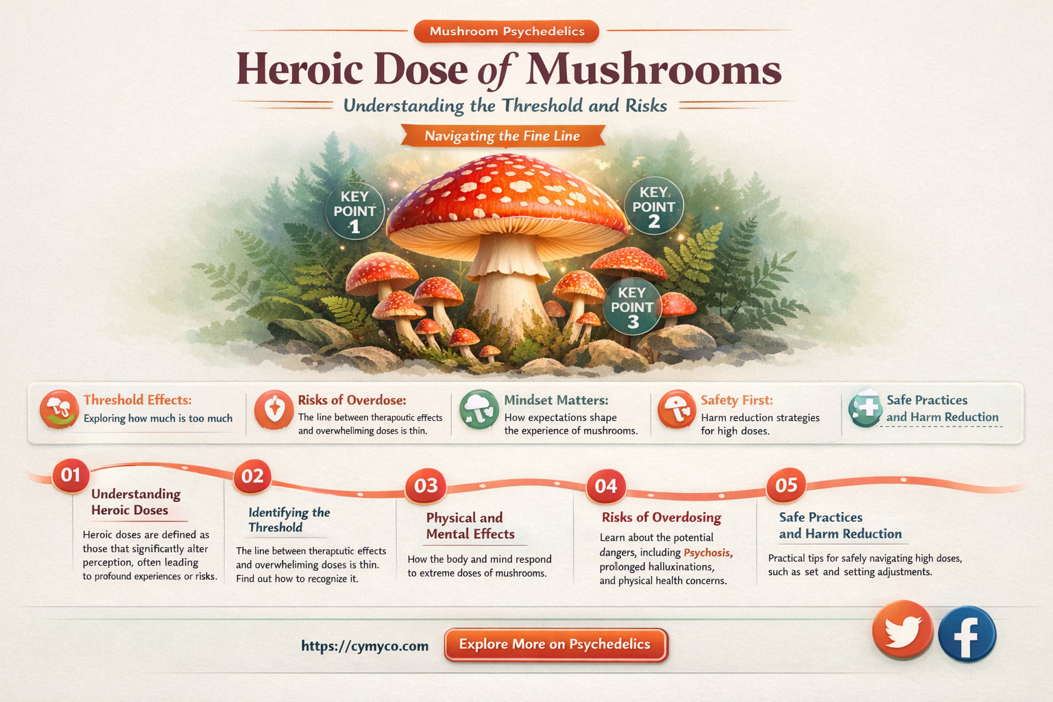 how much is considered a heroic dose of mushrooms
