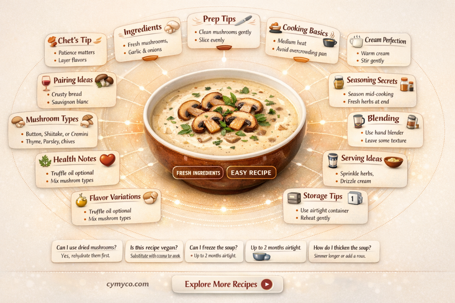 how to make clear mushroom soup at home