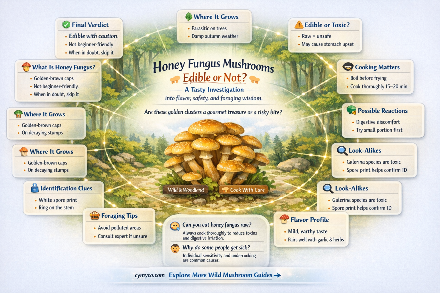 are honey fungus mushrooms edible