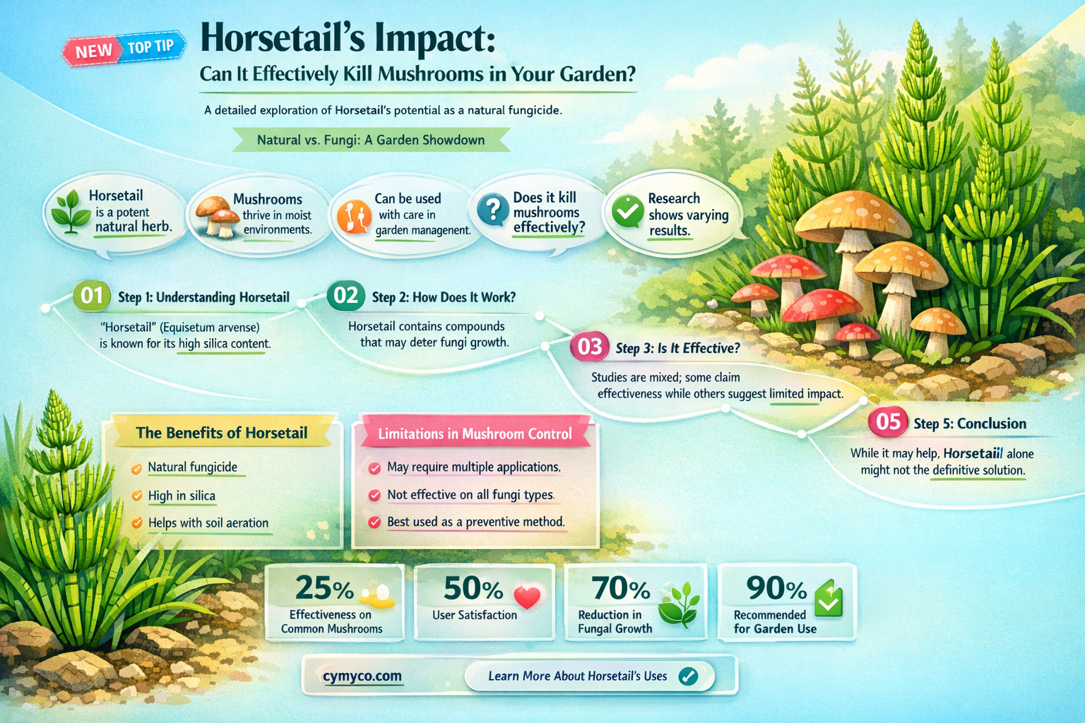 does horsetail kill mushrooms