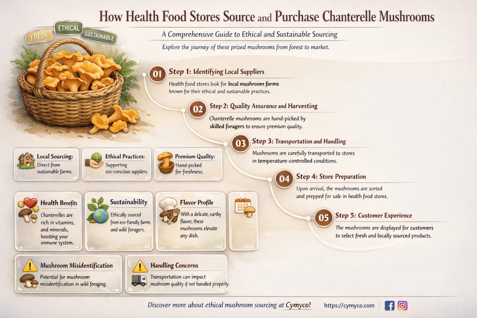 do how does health food stores buy chanterelle mushrooms
