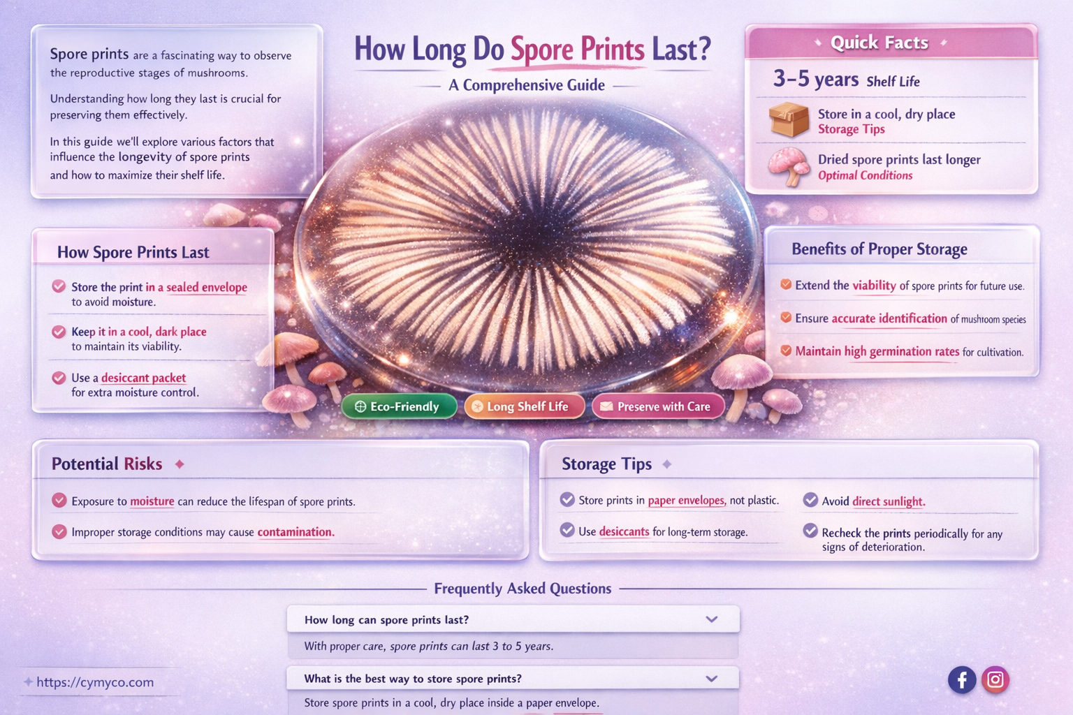 how long do spore prints last