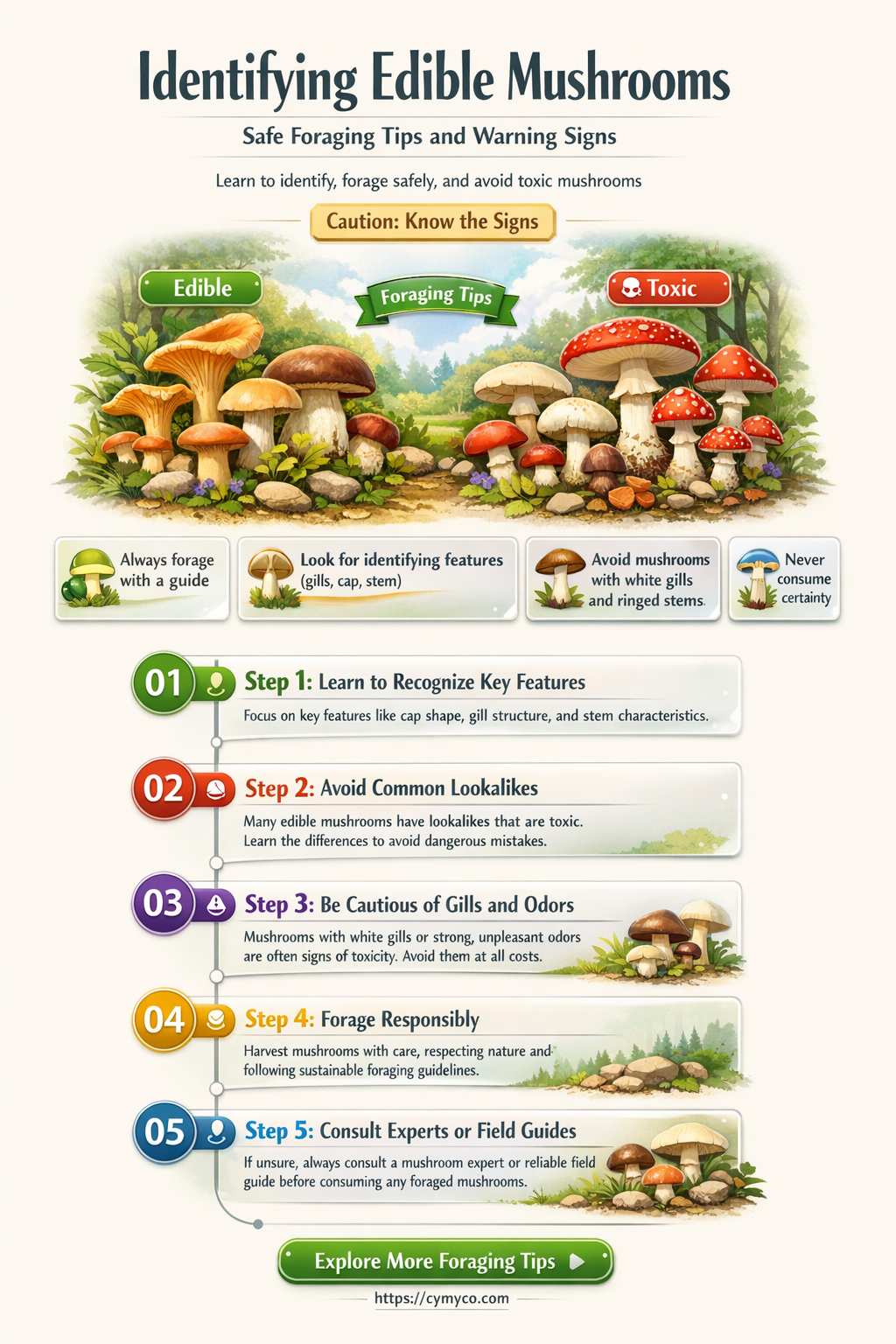 how to tell if mushrooms are edible