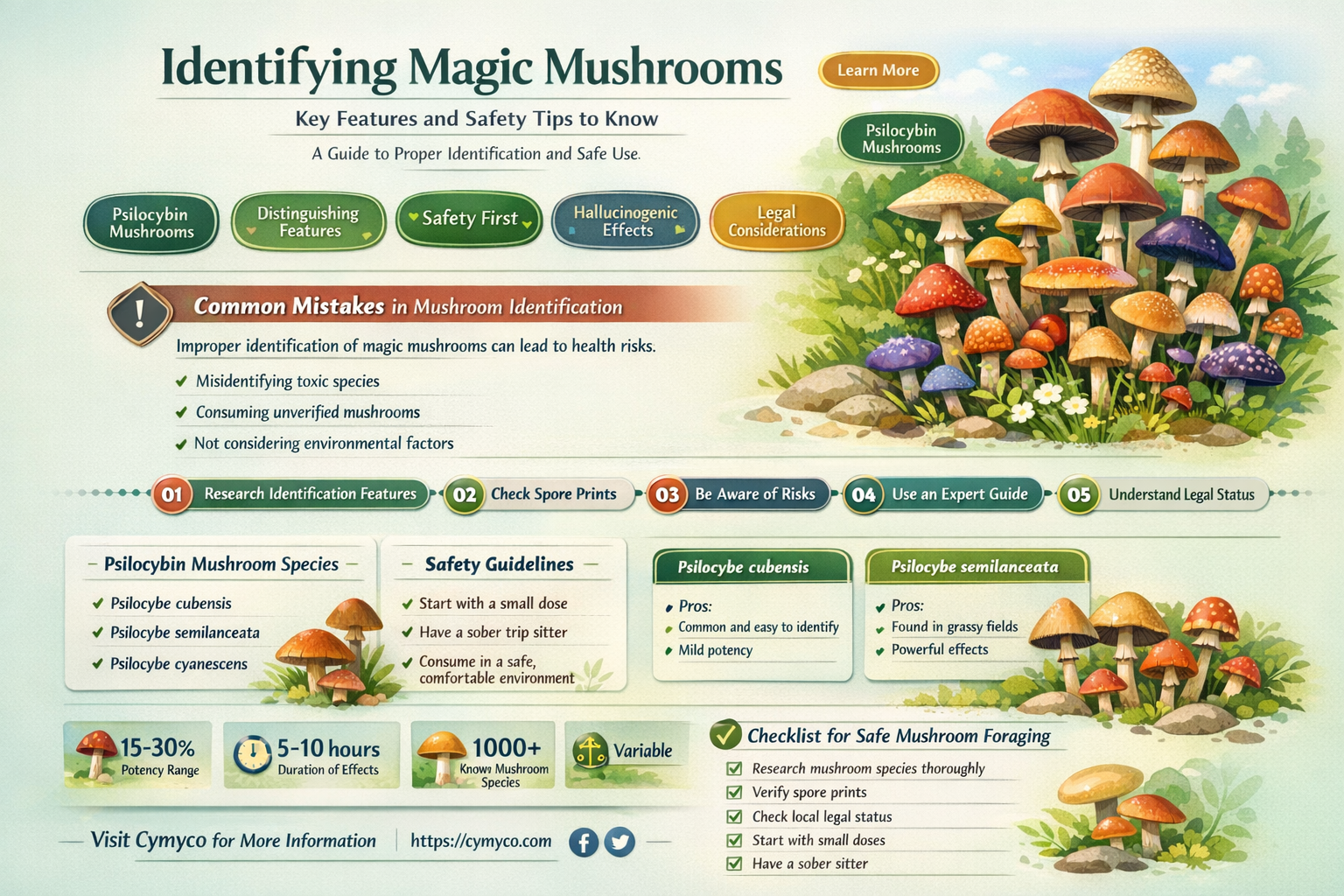 what to look for for magic mushrooms