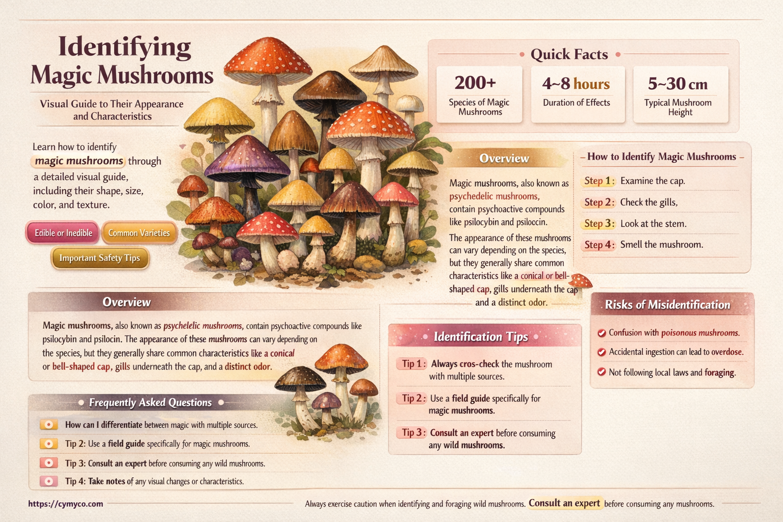 what should magic mushrooms look like