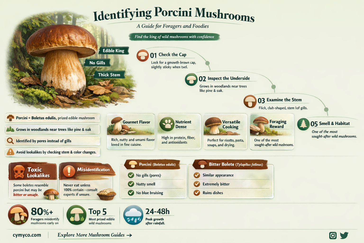 how to tell a porcini